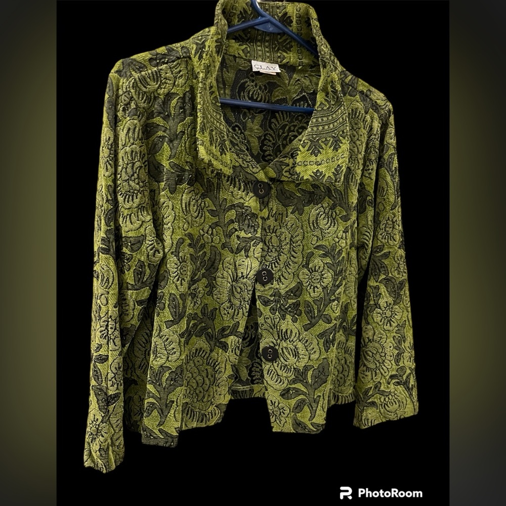 Emerald green short jacket size M